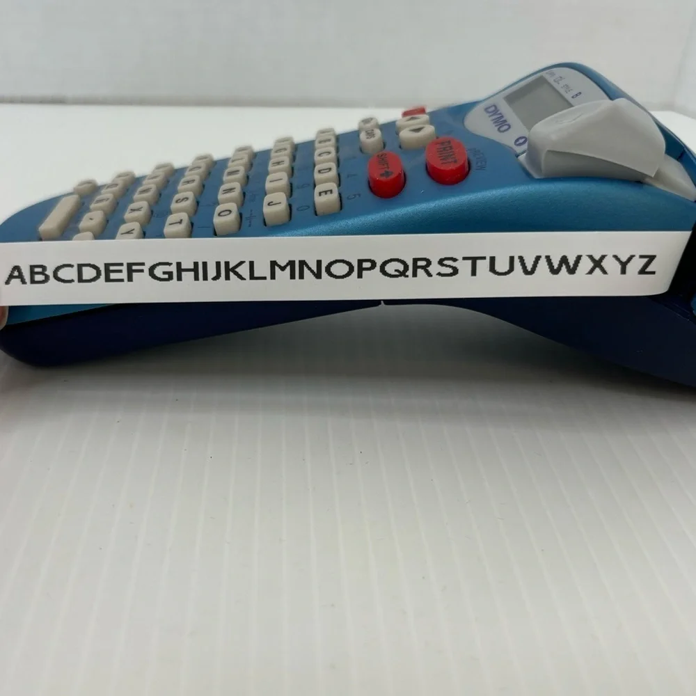 Dymo Letratag Label Maker Handheld Portable Electronic Blue Used Works w/tape